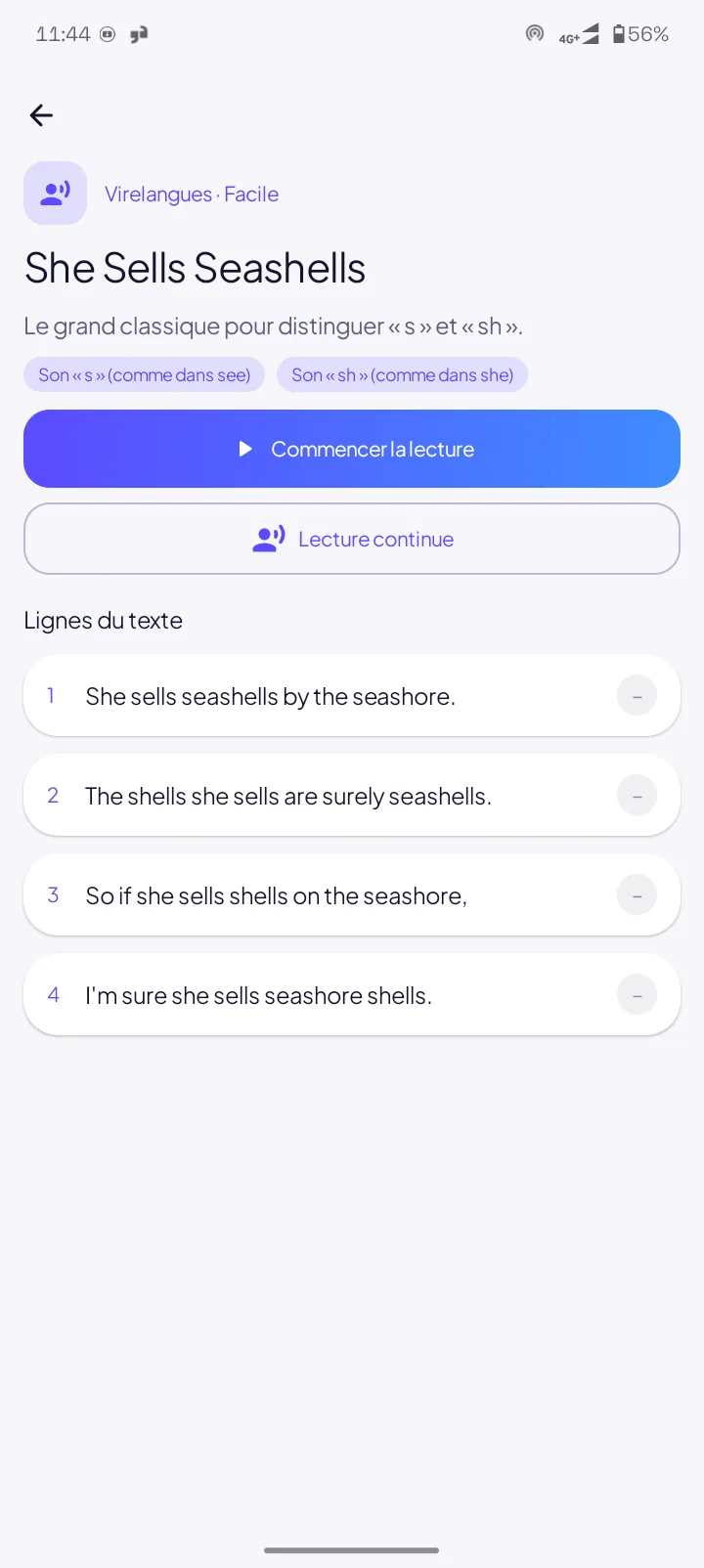 A text and its lines